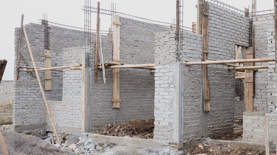 Civil works under construction on site